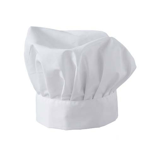 Cappello cuoco chef ristorazione cucina pizzaiolo pizzeria cotone colore bianco - Personalizzabile con il tuo logo Rosso / Red